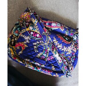 Vera Bradley Blue Marrakesh Paisley Quilted Cotton Crossbody Shoulder Bag